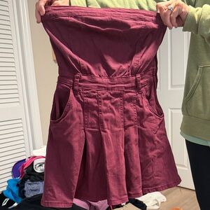 Day + Moon Burgundy Strapless Dress